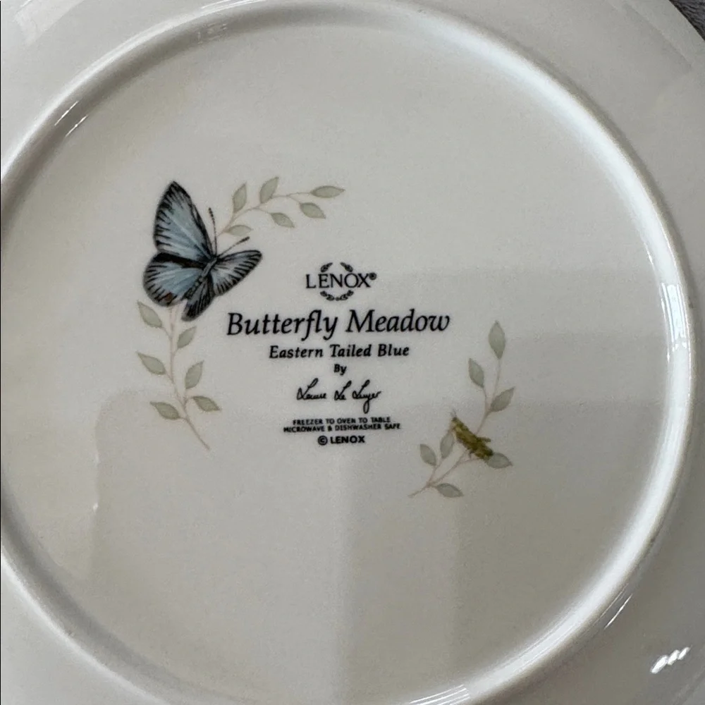 Lenox Butterfly Meadow Eastern‎ Tailed Blue 9” Dessert Luncheon Plates Set of 2